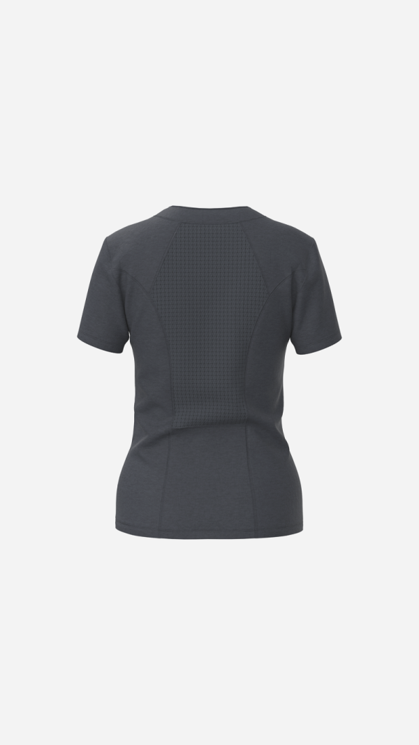 Women’s Aura Merino Tee - Charcoal - Image 7