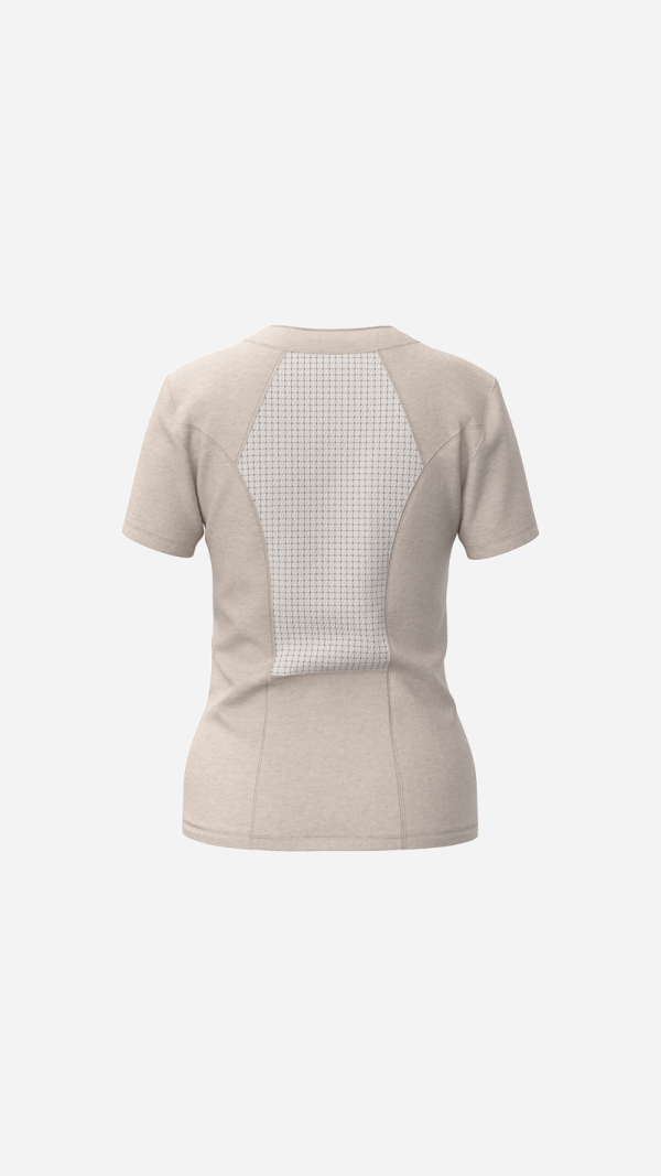 Women’s Aura Merino Tee - Oatmeal - Image 7